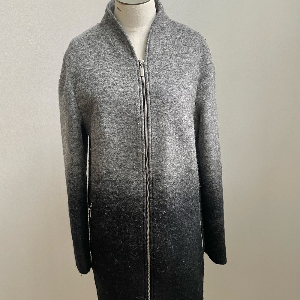 Marks & Spencer Women's Black and Gray Ombre Wool Jacket